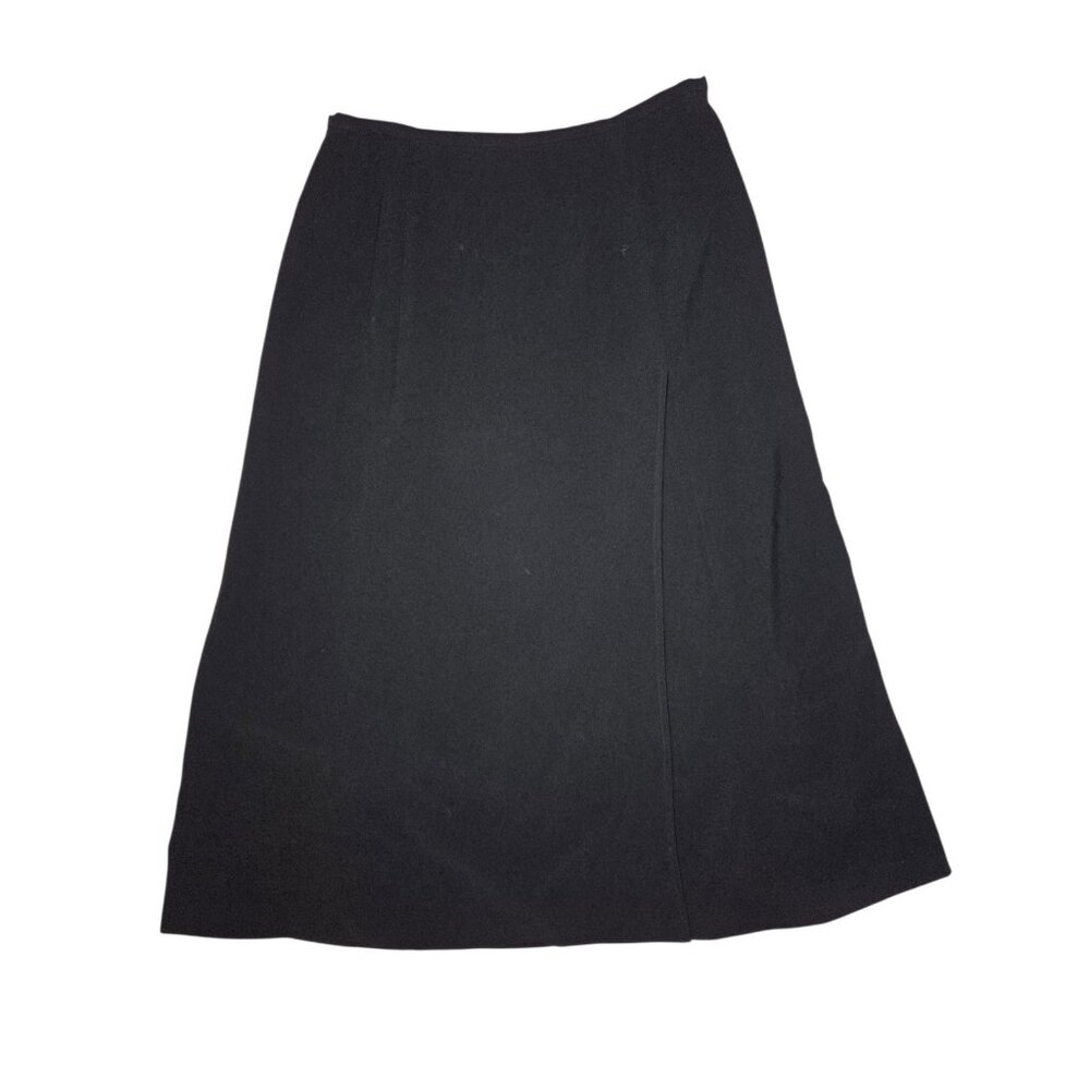 Talbots Vintage Black Midi A-Line Skirt 10 (28 Waist)